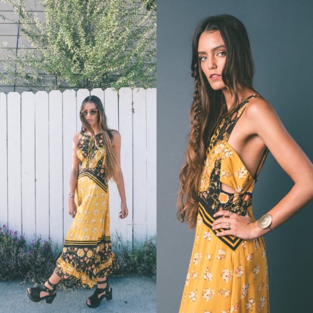 ❗️SOLD❗️Free People Vintage Sunrise Oblivion Maxi Dress